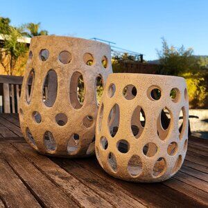 Anthropologie Hurricane Lanterns - medium and large